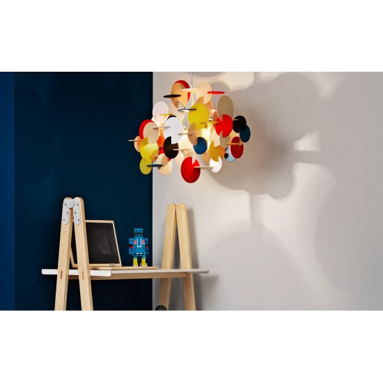 Multi colour outlet pendant light